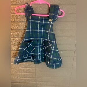 Nicole Miller Blue and Green Plaid Kids Overalls